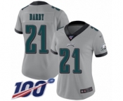 Women's Philadelphia Eagles #21 Ronald Darby Limited Silver Inverted Legend 100th Season Football Jersey