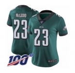 Women's Philadelphia Eagles #23 Rodney McLeod Midnight Green Team Color Vapor Untouchable Limited Player 100th Season Football Jersey