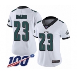 Women's Philadelphia Eagles #23 Rodney McLeod White Vapor Untouchable Limited Player 100th Season Football Jersey