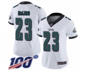 Women's Philadelphia Eagles #23 Rodney McLeod White Vapor Untouchable Limited Player 100th Season Football Jersey
