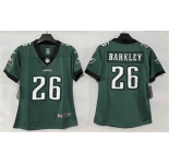 Women's Philadelphia Eagles #26 Saquon Barkley Green New Vapor Untouchable Limited Football Stitched Jersey