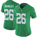 Women's Philadelphia Eagles #26 Saquon Barkley Kelly Green Vapor Untouchable Limited Football Stitched Jersey