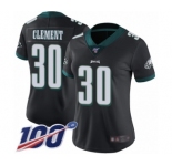 Women's Philadelphia Eagles #30 Corey Clement Black Alternate Vapor Untouchable Limited Player 100th Season Football Jersey