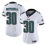 Women's Philadelphia Eagles #30 Quinyon Mitchell White 2024 Draft Vapor Untouchable Limited Football Stitched Jersey