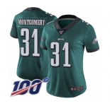Women's Philadelphia Eagles #31 Wilbert Montgomery Midnight Green Team Color Vapor Untouchable Limited Player 100th Season Football Jersey