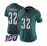 Women's Philadelphia Eagles #32 Rasul Douglas Midnight Green Team Color Vapor Untouchable Limited Player 100th Season Football Jersey