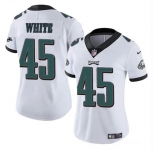 Women's Philadelphia Eagles #45 Devin White White Vapor Untouchable Limited Football Stitched Jersey
