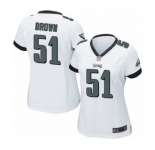 Women's Philadelphia Eagles #51 Zach Brown Game White Football Jersey