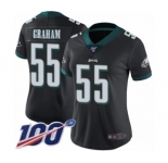 Women's Philadelphia Eagles #55 Brandon Graham Black Alternate Vapor Untouchable Limited Player 100th Season Football Jersey