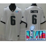 Women's Philadelphia Eagles #6 DeVonta Smith Limited White Super Bowl LVII Vapor Jersey