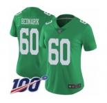 Women's Philadelphia Eagles #60 Chuck Bednarik Limited Green Rush Vapor Untouchable 100th Season Football Jersey
