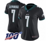 Women's Philadelphia Eagles #7 Ron Jaworski Black Alternate Vapor Untouchable Limited Player 100th Season Football Jersey