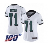 Women's Philadelphia Eagles #71 Jason Peters White Vapor Untouchable Limited Player 100th Season Football Jersey