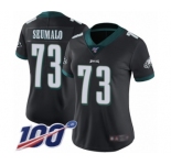 Women's Philadelphia Eagles #73 Isaac Seumalo Black Alternate Vapor Untouchable Limited Player 100th Season Football Jersey