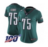 Women's Philadelphia Eagles #75 Vinny Curry Midnight Green Team Color Vapor Untouchable Limited Player 100th Season Football Jersey