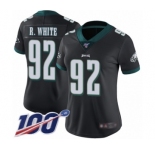 Women's Philadelphia Eagles #92 Reggie White Black Alternate Vapor Untouchable Limited Player 100th Season Football Jersey
