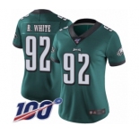 Women's Philadelphia Eagles #92 Reggie White Midnight Green Team Color Vapor Untouchable Limited Player 100th Season Football Jersey
