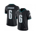 Youth Nike Philadelphia Eagles #6 Caleb Sturgis Limited Black Rush NFL Jersey