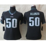 nike women nfl jerseys philadelphia eagles #50 alonso black[nike Limited]