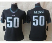 nike women nfl jerseys philadelphia eagles #50 alonso black[nike Limited]