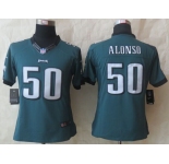 nike women nfl jerseys philadelphia eagles #50 alonso green[nike]
