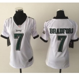 nike women nfl jerseys philadelphia eagles #7 bradford white[Elite][bradford]