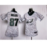 nike women nfl jerseys philadelphia eagles #87 celek[fem fan zebra]