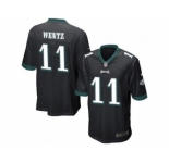 Youth Nike Philadelphi Eagles #11 Carson Wentz Black Alternate Stitched NFL New Jersey[Wentz]