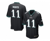 Youth Nike Philadelphi Eagles #11 Carson Wentz Black Alternate Stitched NFL New Jersey[Wentz]