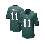 Youth Nike Philadelphi Eagles #11 Carson Wentz Midnight Green Team Color Stitched NFL New Jersey[Wentz]