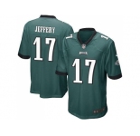Youth Nike Philadelphia Eagles #17 Alshon Jeffery Midnight Green Team Color Stitched NFL New Elite Jersey