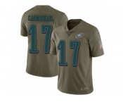 Youth Nike Philadelphia Eagles #17 Harold Carmichael Limited Olive 2017 Salute to Service NFL Jersey