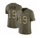 Youth Nike Philadelphia Eagles #19 Golden Tate III Limited Olive Camo 2017 Salute to Service NFL Jersey