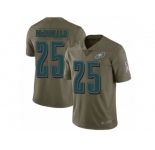 Youth Nike Philadelphia Eagles #25 Tommy McDonald Limited Olive 2017 Salute to Service NFL Jersey