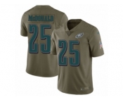 Youth Nike Philadelphia Eagles #25 Tommy McDonald Limited Olive 2017 Salute to Service NFL Jersey