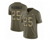 Youth Nike Philadelphia Eagles #25 Tommy McDonald Limited Olive Camo 2017 Salute to Service NFL Jersey