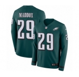 Youth Nike Philadelphia Eagles #29 Avonte Maddox Limited Green Therma Long Sleeve NFL Jersey