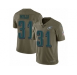 Youth Nike Philadelphia Eagles #31 Jalen Mills Limited Olive 2017 Salute to Service NFL Jersey