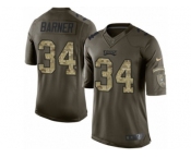 Youth Nike Philadelphia Eagles #34 Kenjon Barner Limited Green Salute to Service NFL Jersey