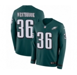 Youth Nike Philadelphia Eagles #36 Brian Westbrook Limited Green Therma Long Sleeve NFL Jersey