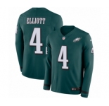 Youth Nike Philadelphia Eagles #4 Jake Elliott Limited Green Therma Long Sleeve NFL Jersey