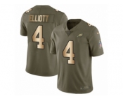 Youth Nike Philadelphia Eagles #4 Jake Elliott Limited Olive Gold 2017 Salute to Service NFL Jersey