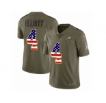 Youth Nike Philadelphia Eagles #4 Jake Elliott Limited Olive USA Flag 2017 Salute to Service NFL Jersey