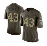 Youth Nike Philadelphia Eagles #43 Darren Sproles Limited Green Salute to Service NFL Jersey