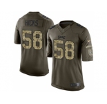 Youth Nike Philadelphia Eagles #58 Jordan Hicks Green Salute to Service Jerseys