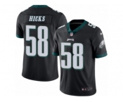 Youth Nike Philadelphia Eagles #58 Jordan Hicks Limited Black Rush NFL Jersey