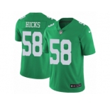 Youth Nike Philadelphia Eagles #58 Jordan Hicks Limited Green Rush NFL Jersey