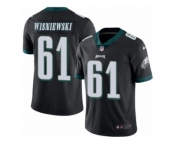 Youth Nike Philadelphia Eagles #61 Stefen Wisniewski Limited Black Rush NFL Jersey