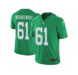 Youth Nike Philadelphia Eagles #61 Stefen Wisniewski Limited Green Rush NFL Jersey
