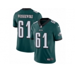 Youth Nike Philadelphia Eagles #61 Stefen Wisniewski Vapor Untouchable Limited Midnight Green Team Color NFL Jersey